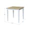International Concepts Square Solid Wood Top Table, White/Natural, 30 W, 30 L, 30 in H, Wood, White/Natural T02-3030 - alternate 5